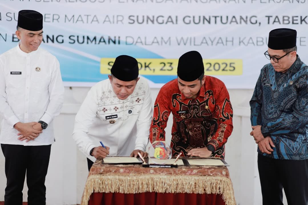 Kota dan Kabupaten Solok Teken Kerja Sama Pemanfaatan Sumber Air dan Layanan Publik