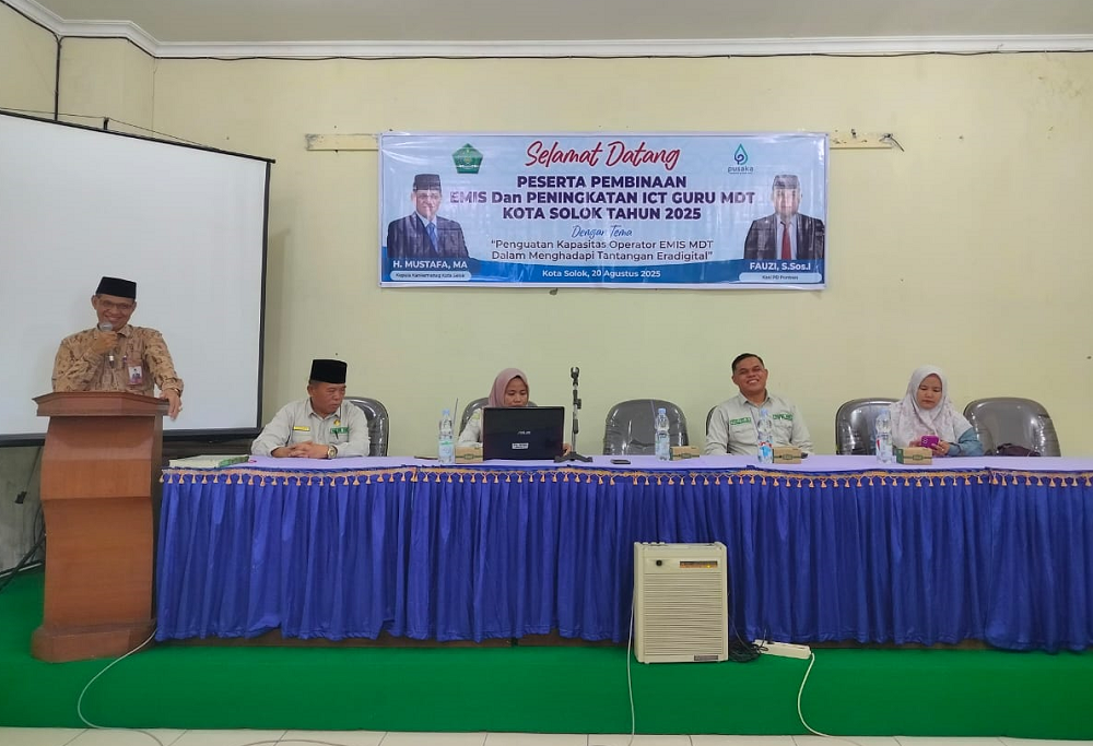 Kemenag Kota Solok Gelar Pembinaan Emis dan ICT MDT 2025