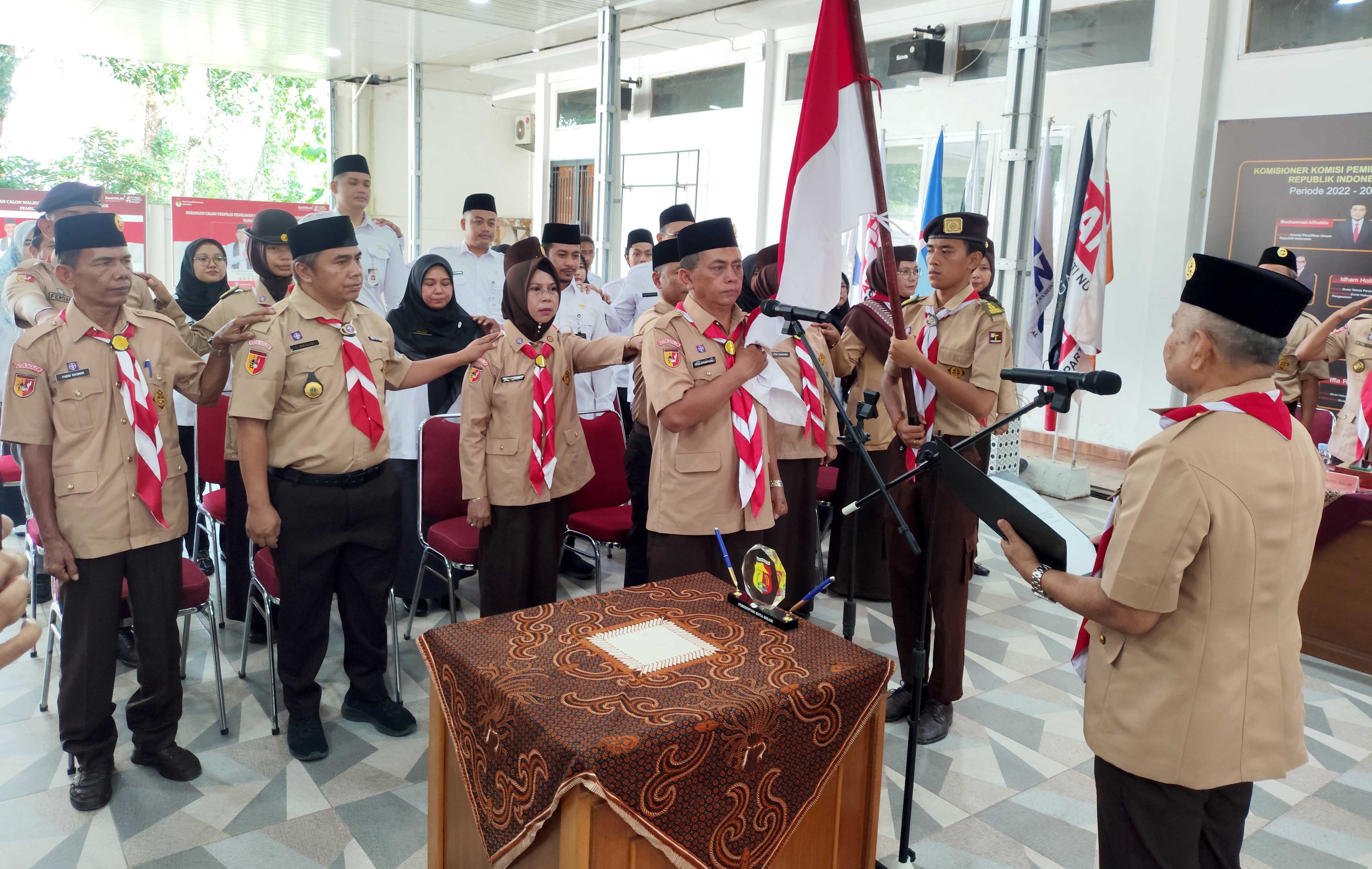 Pelantikan Saka Rintisan Yogaswara KPU Kota Solok, Perkuat Pendidikan Demokrasi bagi Generasi Muda