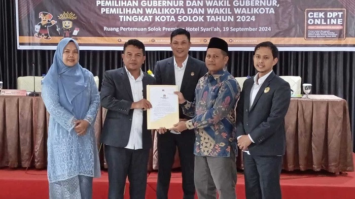 Penetapkan DPT Pilkada Kota Solok 2024 Bertambah 2.224 Pemilih