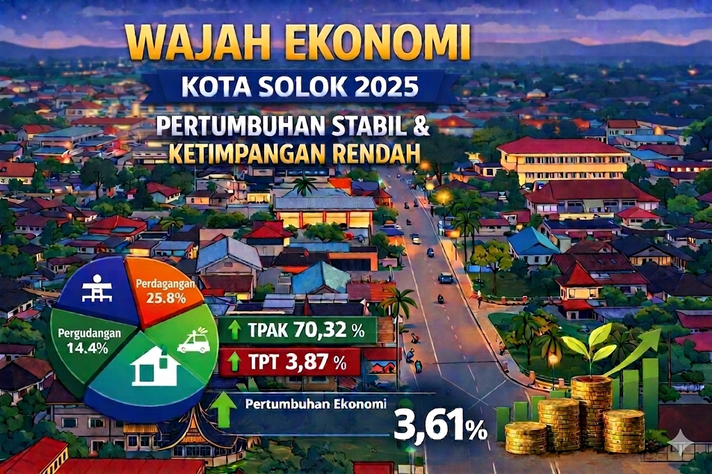 Data BPS Tunjukkan Perekonomian Kota Solok Tahun 2025 Berjalan Stabil