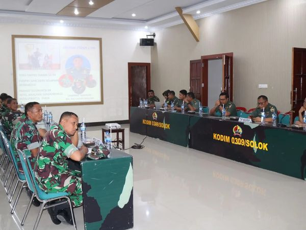 Kodim 0309/Solok Terima Kunjungan Tim Wasrik Pos Audit ITDAM I/Bukit Barisan.