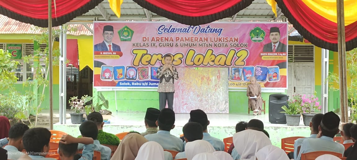 MTsN Kota Solok Sukses Gelar Pameran Lukisan Teras Lokal 2