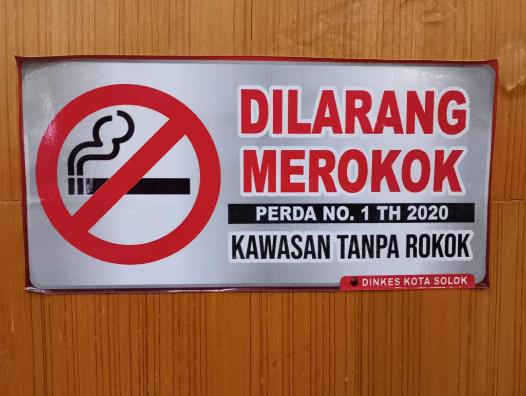 Dinas Kesehatan Kota Solok Giatkan Sosialisasi Area Bebas Asap Rokok