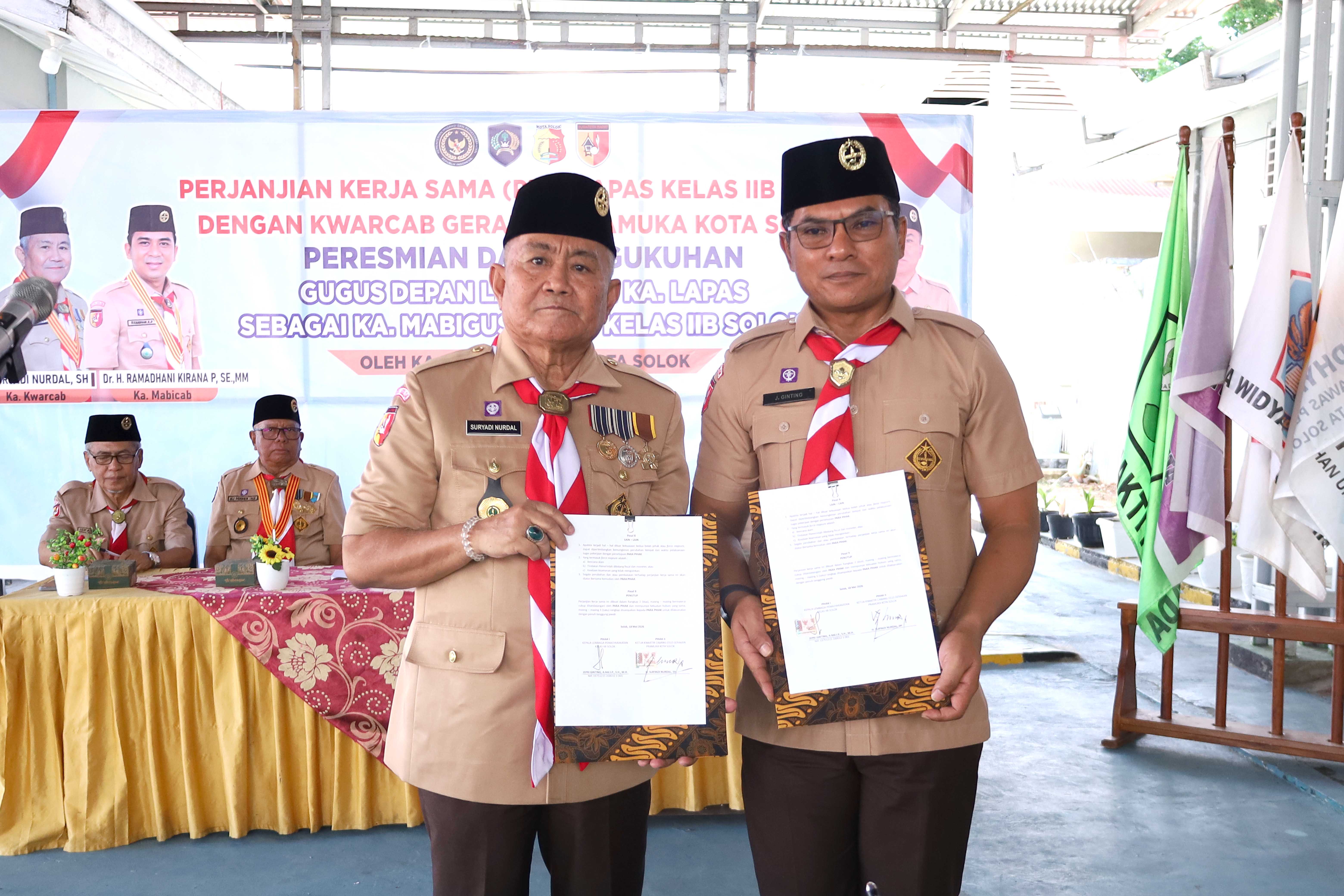 Kwarcab Pramuka Kota Solok dan Lapas Kelas IIB Solok Jalin Kerja Sama Pembinaan Warga Binaan