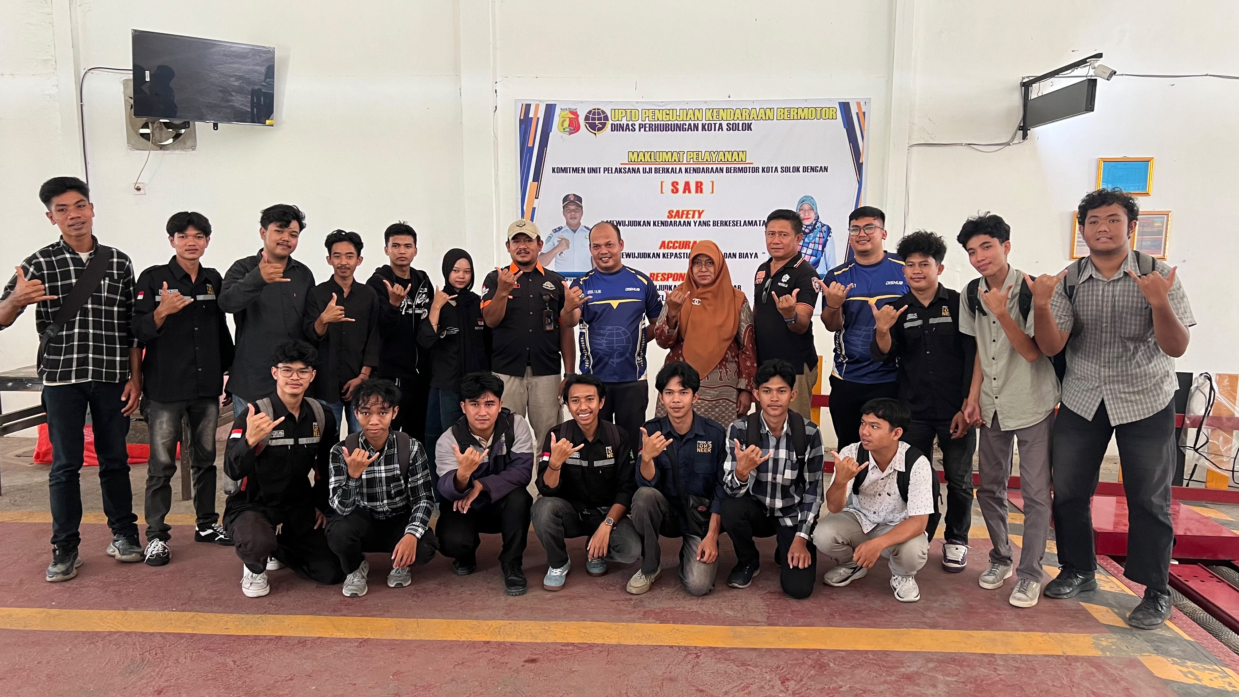 UPTD PKB Dishub Kota Solok Terima Kunjungan Akademik Mahasiswa Teknik Otomatif UNP
