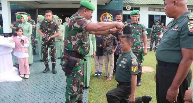 Kasdim Solok Pimpin Acara Korps Raport Kenaikan Pangkat