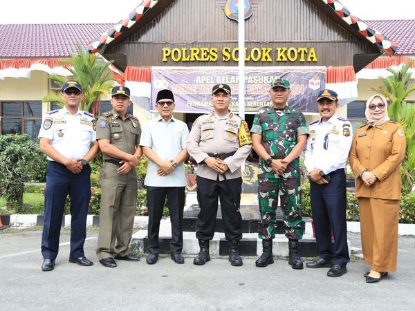 Gelar Pasukan Operasi Mantap Praja Singgalang Kota Solok Tahun 2024 Hadapi Pilkada