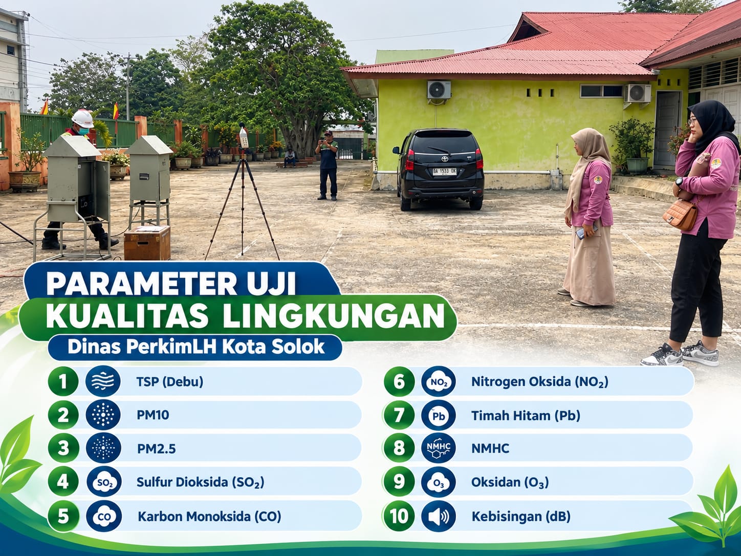 UPTD Laboratorium Lingkungan Kota Solok Uji Kualitas Udara Ambien dan Kebisingan