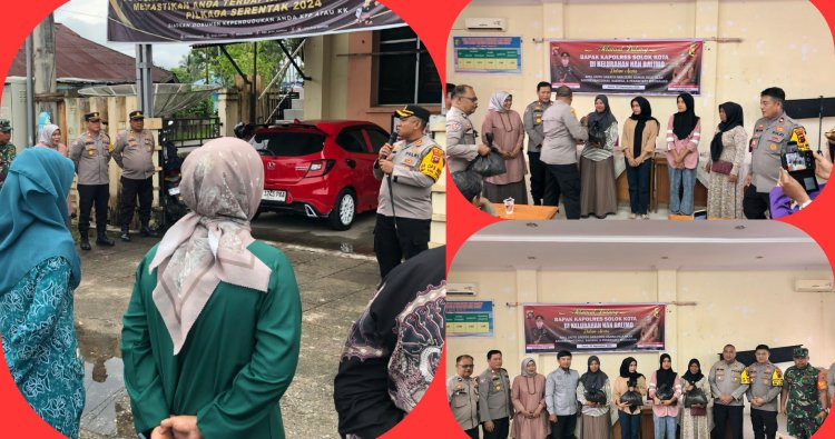 Gelar Apel Saiyo Sakato, Kapolres Solok Kota Serahkan Bansos