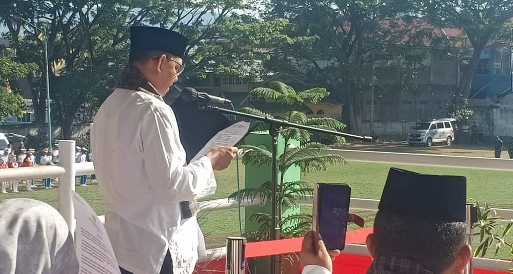 Do’a Kemerdekaan oleh Kepala Kemenag Kota Solok Iringi Upacara HUT RI ke-80