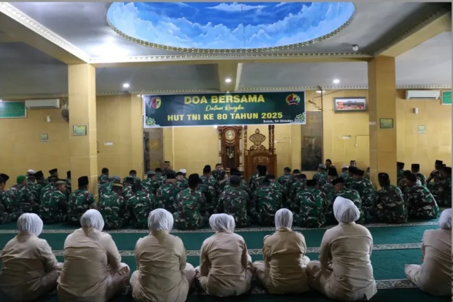 Doa Bersama Warnai Peringatan HUT ke-80 TNI di Kodim 0309/Solok