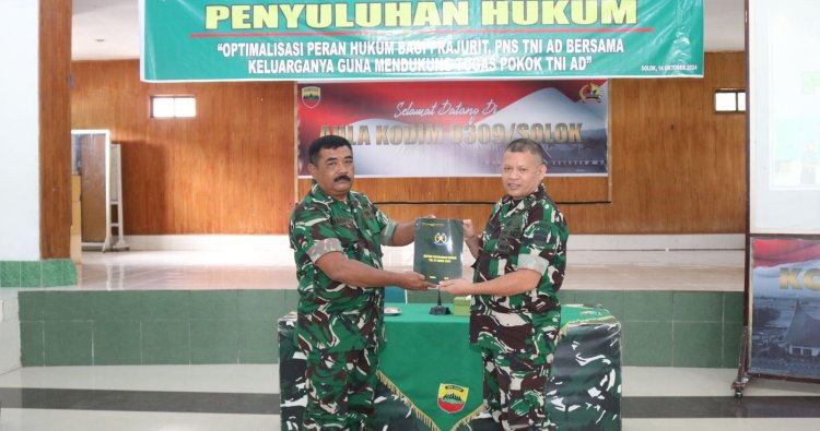 Penyuluhan Hukum : Optimalisasi Peran Hukum Bagi Prajurit Guna Mendukung Tugas Pokok TNI AD