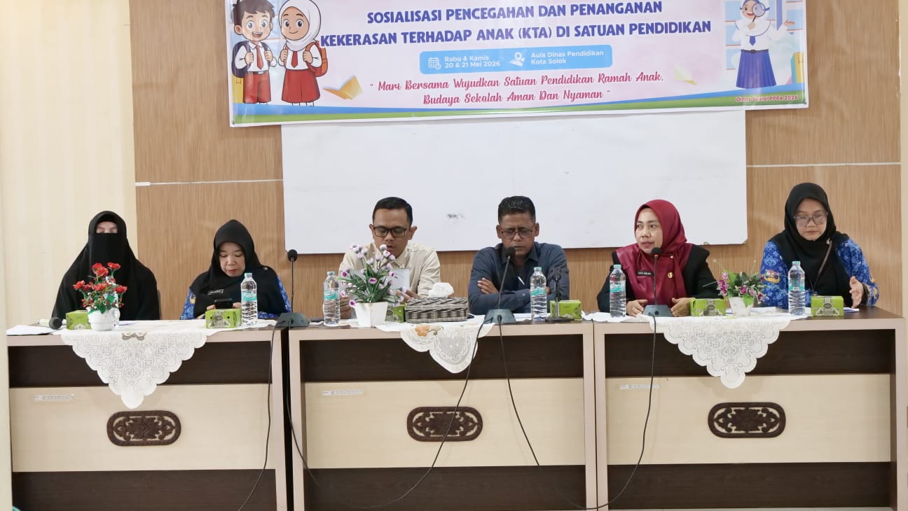 Dinsos P3A Kota Solok Gelar Sosialisasi Pencegahan dan Penanganan Kekerasan terhadap Anak di Satuan Pendidikan